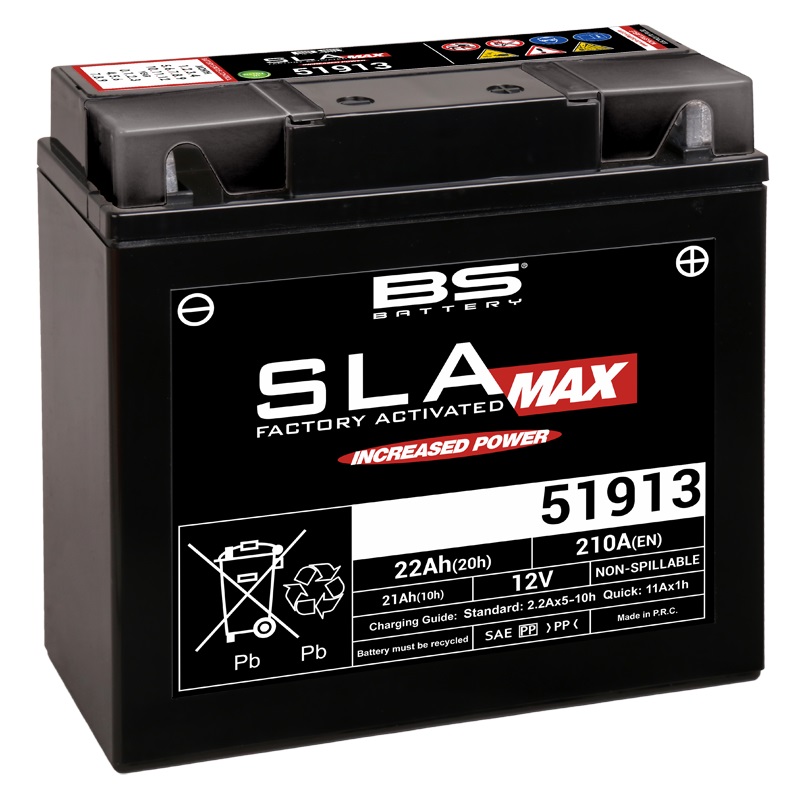 Batterie 51913 marque BS Battery SLA Max sans entretien activé usine