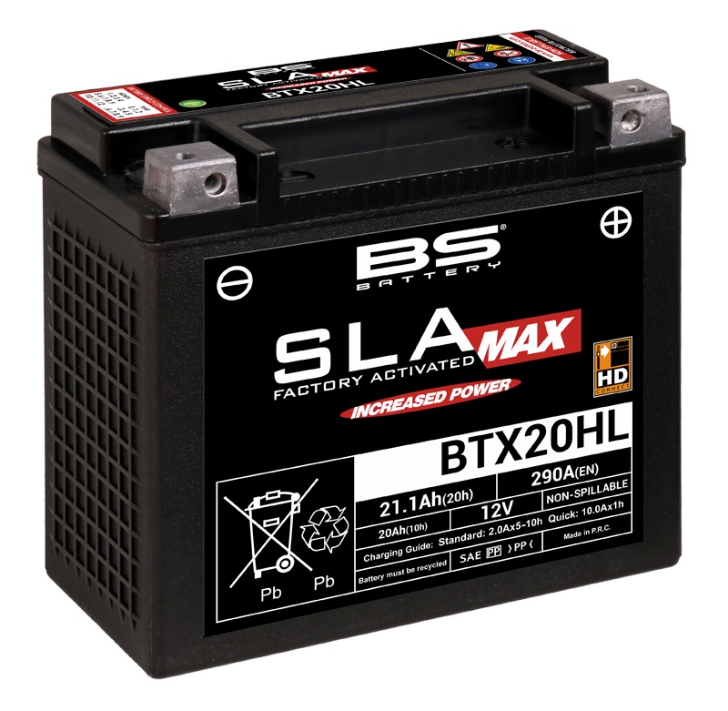 Batterie marque BS Battery SLA Max sans entretien activé usine référence BTX20HL