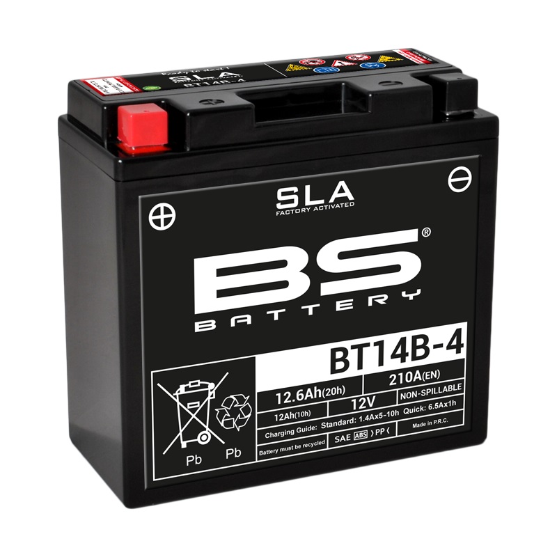 Batterie marque BS Battery SLA sans entretien activé usine référence BT14B-4