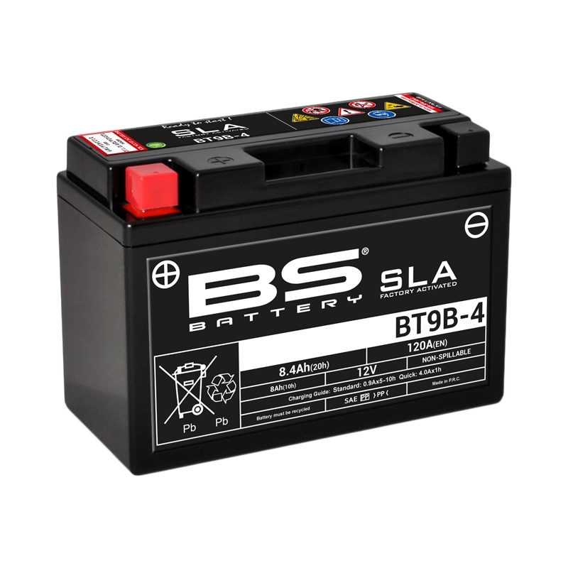 Batterie BT9B-4 marque BS Battery SLA sans entretien activé usine