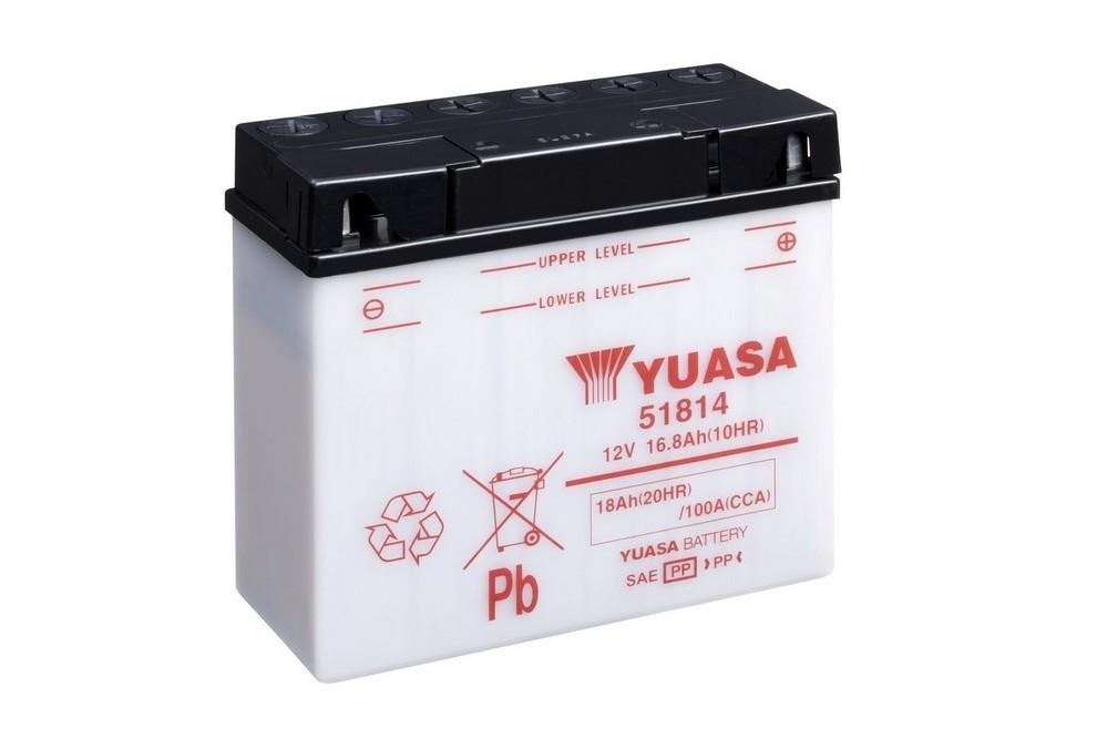 Batterie 51814 marque Yuasa type conventionnelle sans pack acide
