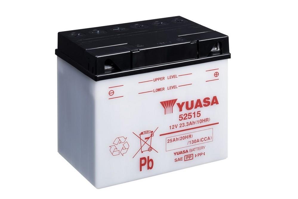 Batterie marque Yuasa type conventionnelle sans pack acide référence 52515