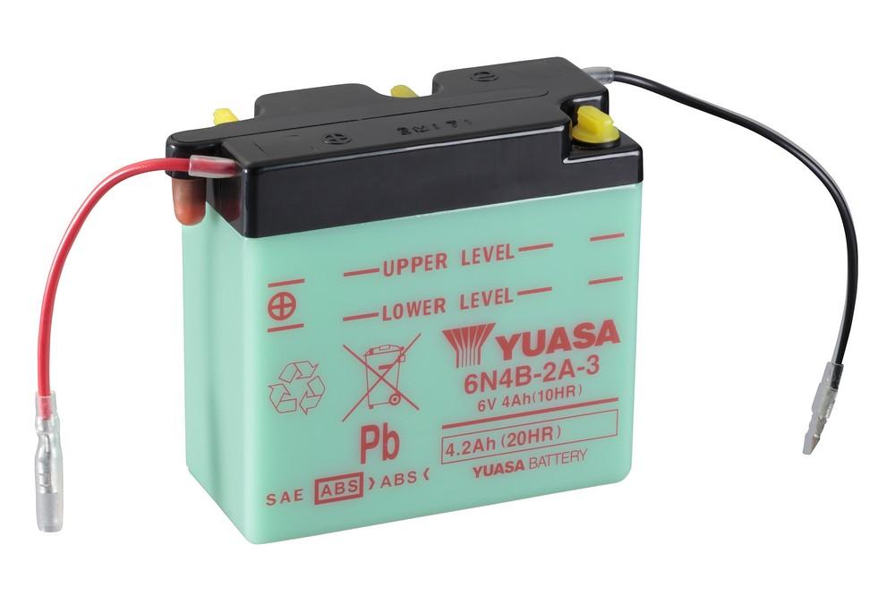 Batterie marque Yuasa type conventionnelle sans pack acide référence 6N4B-2A-3