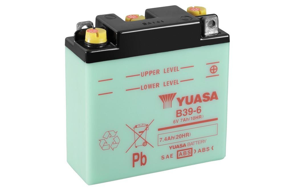 Batterie marque Yuasa type conventionnelle sans pack acide référence B39-6