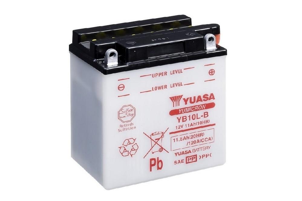 Batterie marque Yuasa type conventionnelle sans pack acide référence YB10L-B