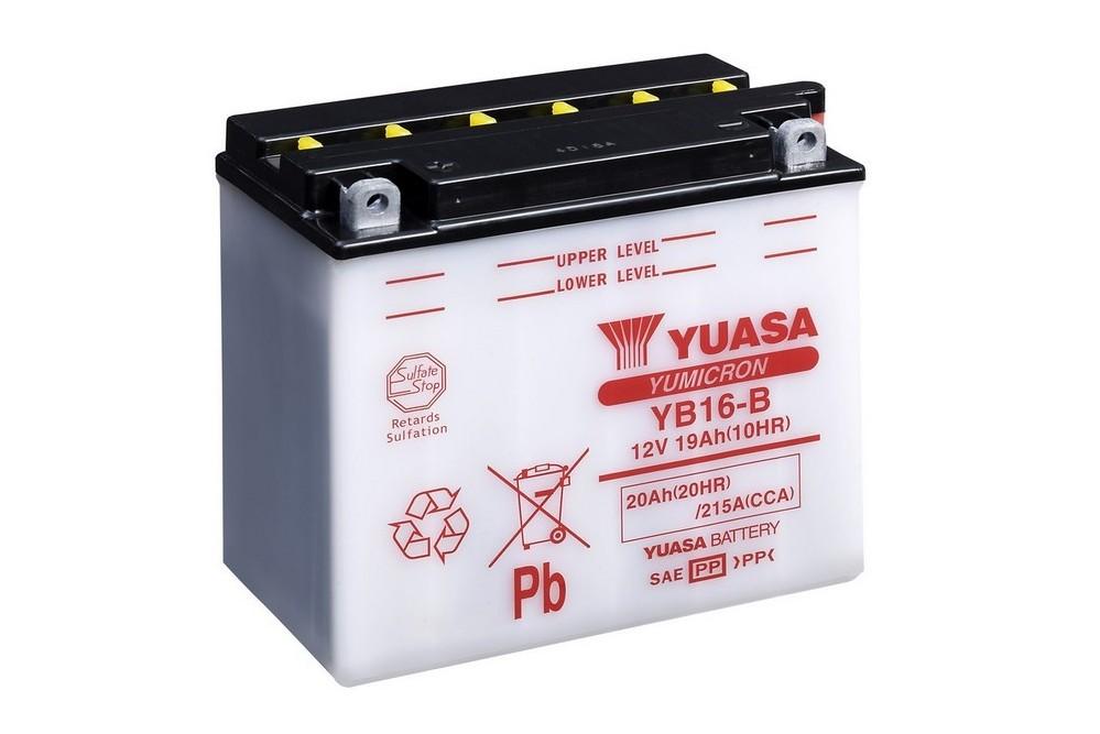 Batterie marque Yuasa type conventionnelle sans pack acide référence YB16-B