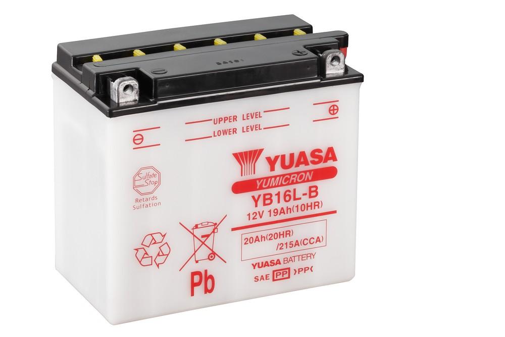 Batterie marque Yuasa type conventionnelle sans pack acide référence YB16L-B