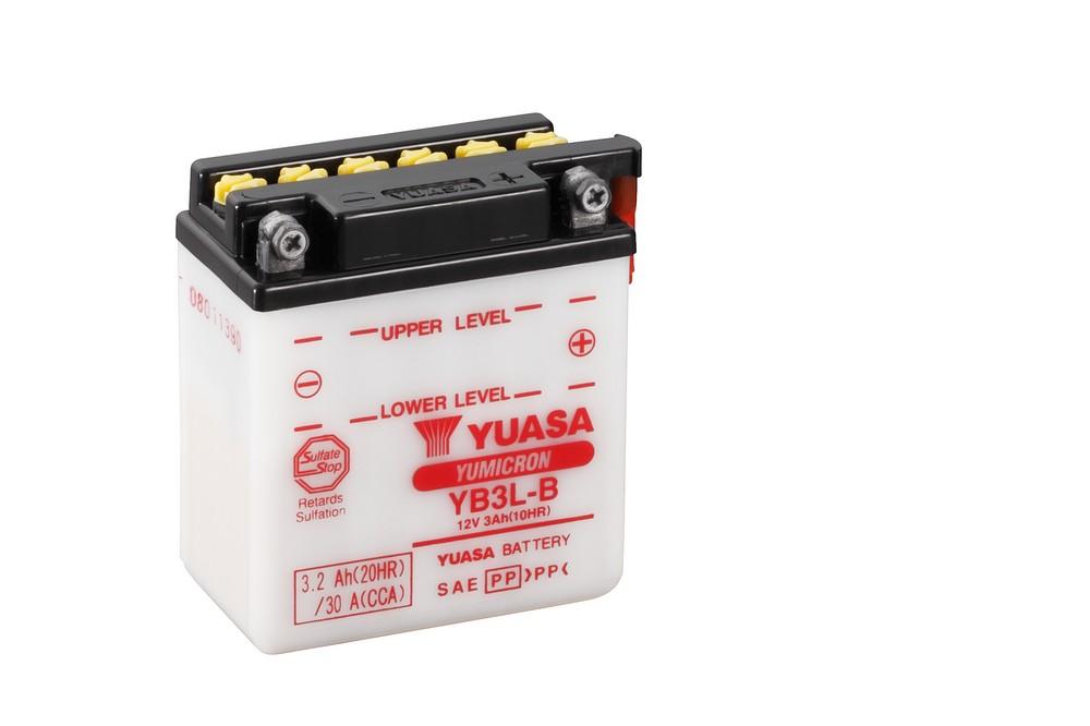 Batterie marque Yuasa type conventionnelle sans pack acide référence YB3L-B
