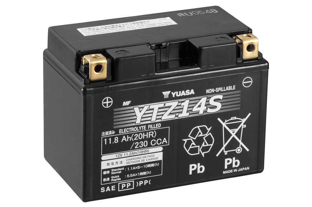 Batterie marque Yuasa sans entretien activé usine référence YTZ14S