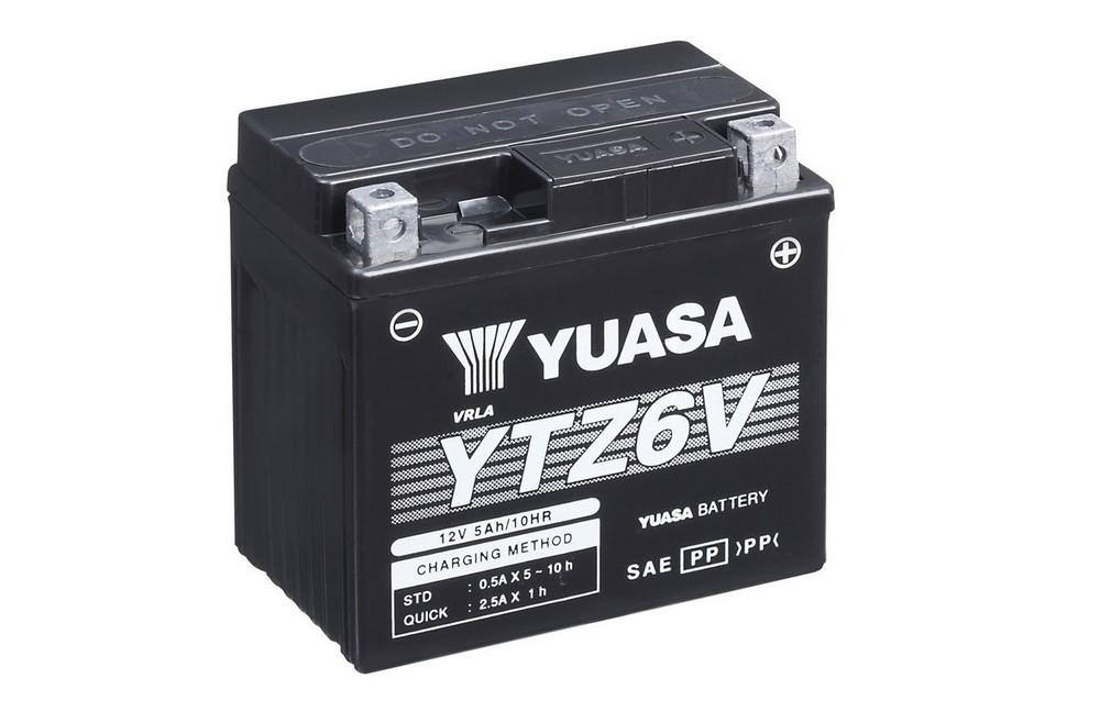 Batterie marque Yuasa sans entretien activé usine référence YTZ6V