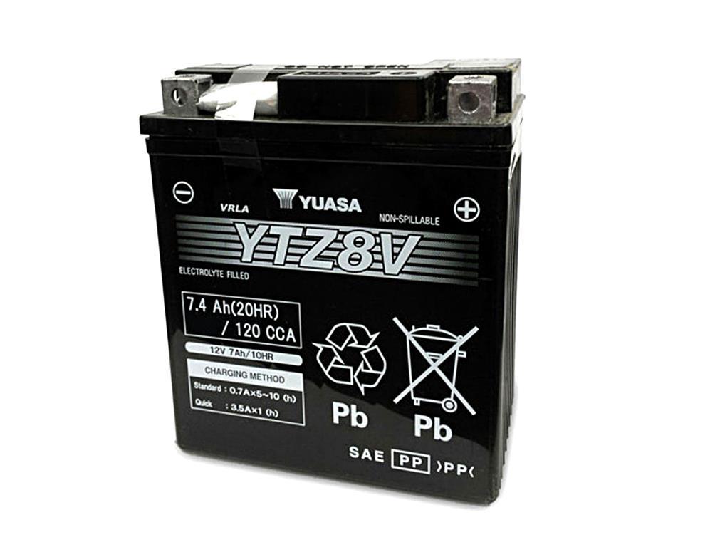 Batterie marque Yuasa sans entretien activé usine référence YTZ8V