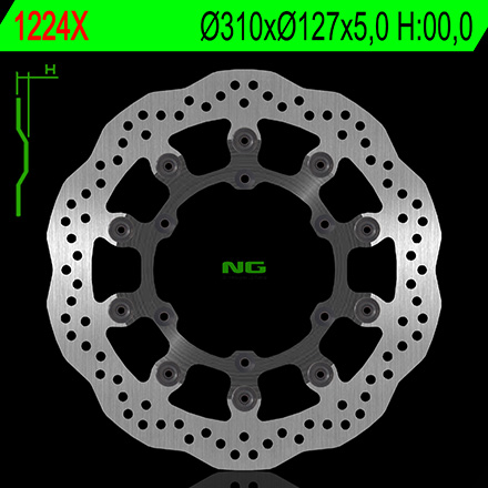 Disque de frein pétale flottant NG Brake Disc 1224X | FS 450, SMR 450, 525, 560