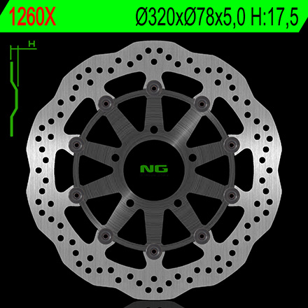 Disque de frein marque NG Brake Disc 1260XG