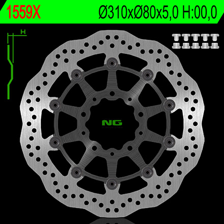 Disque de frein marque NG BRAKE DISC pétale - 1559X