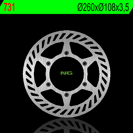 Disque de frein fixe marque Ng Brakes 731 | Compatible Motocross, Moto GAS GAS
