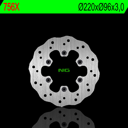 Disque de frein pétale fixe avant Modèle 756X marque NG BRAKES | KX 80, 85, 100