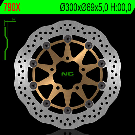 Disque de frein pétale flottant NG Brake Disc 790X | GSX R 600, 750, 1000