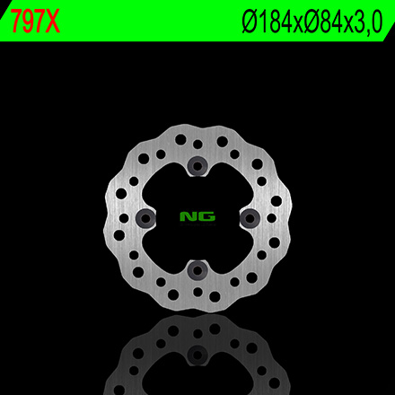 Disque de frein pétale fixe NG BRAKES 797X | KX 80, 85, 100, RM 80, 85, YZ 80 '86-'92