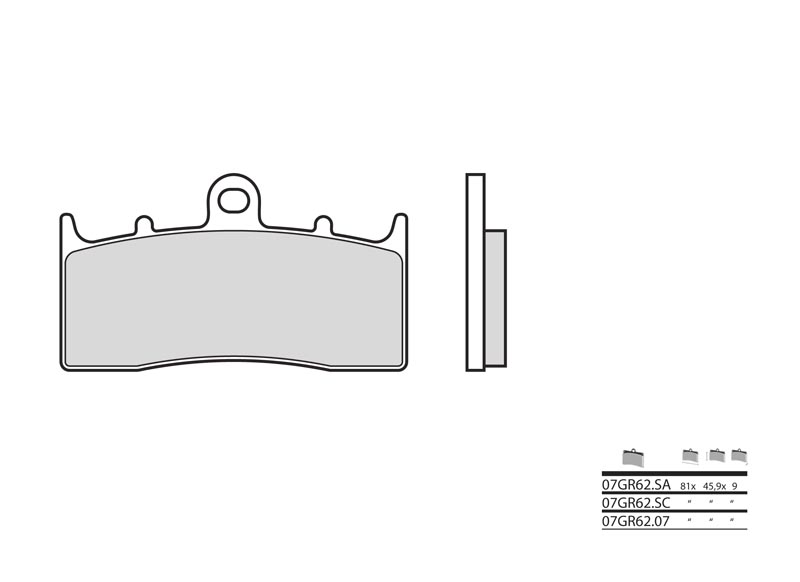 Plaquettes de frein Brembo métal fritté : LA (07GR62LA) | Moto BMW R 850