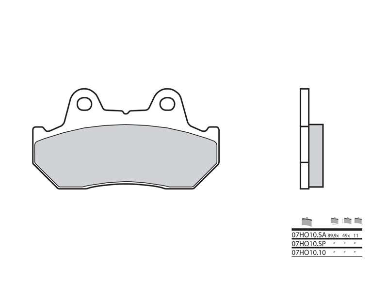 Plaquettes de frein Brembo en métal fritté : LA : 07HO10LA. | Moto HONDA