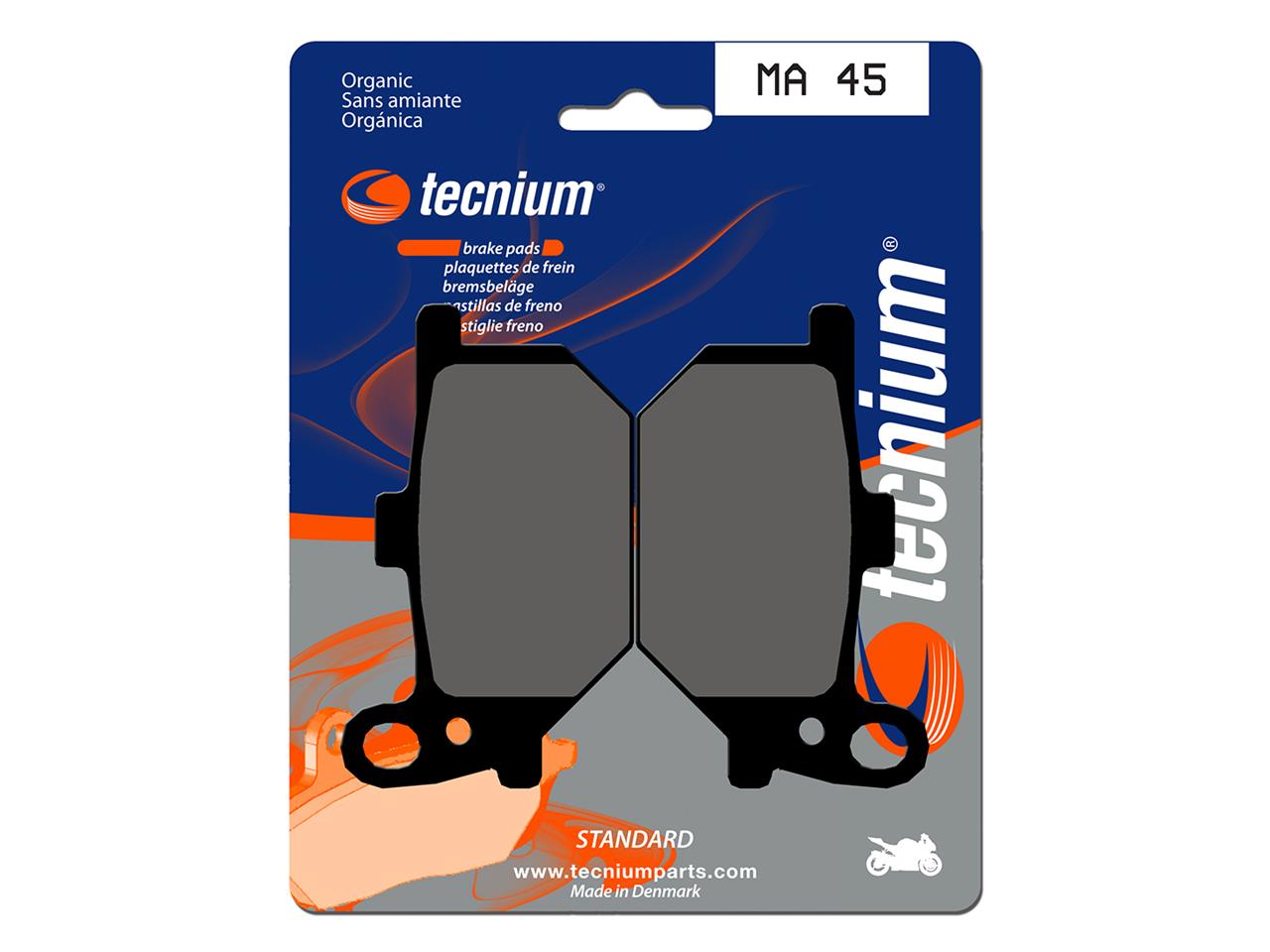 Plaquettes de frein organique Tecnium : MA45 | RD LC 250, XS 750, 850, S 400, XV VIRAGO 920