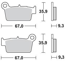 Plaquettes de frein Braking 890CM46 semi-métallique