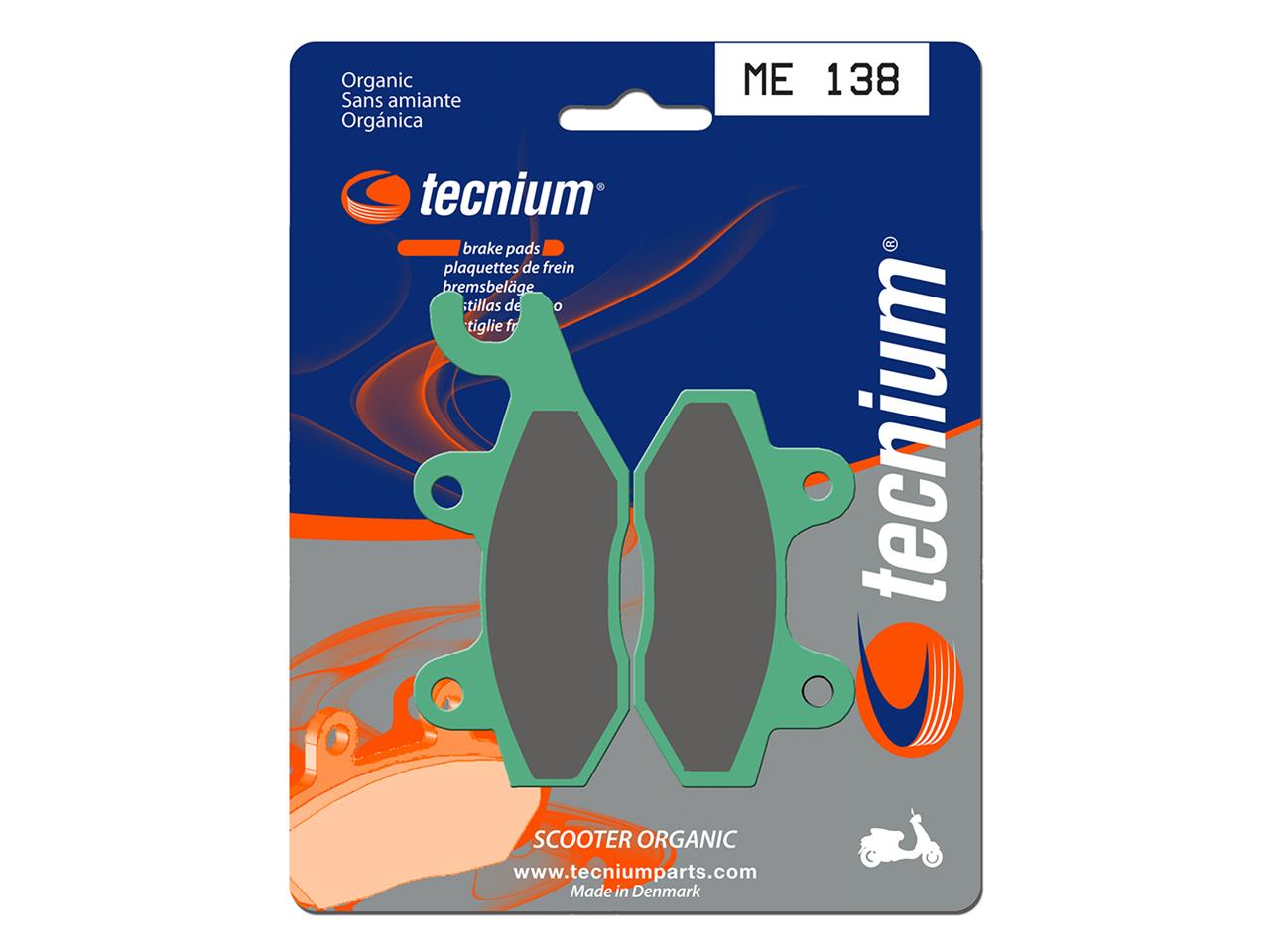 Plaquettes de frein organiques Tecnium : ME138 | CAFFE NERO 125, ELIMINATOR BN 125, TZR 50