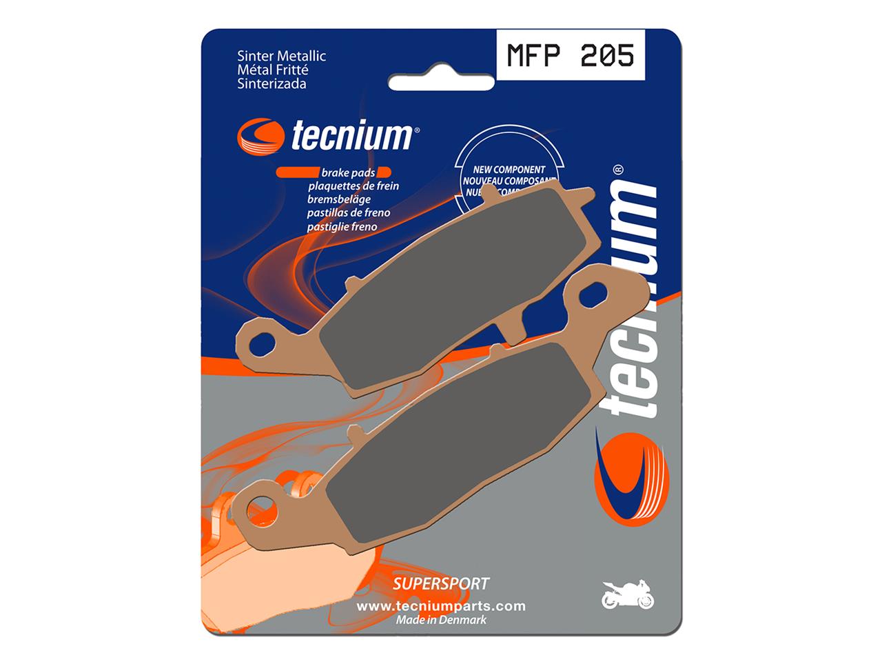 Plaquettes de frein Performance Trail MFP205 en métal fritté, marque Tecnium