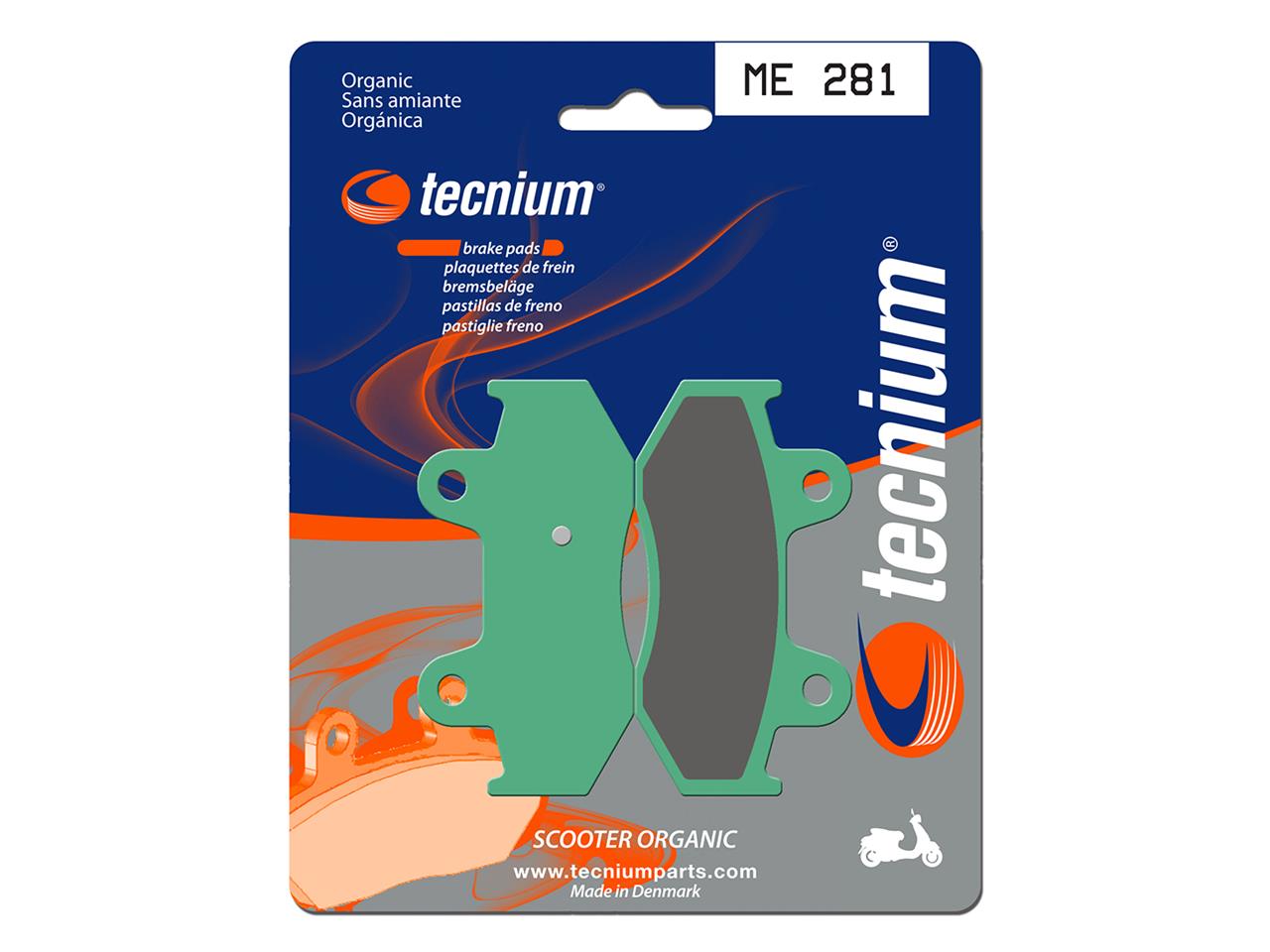 Plaquettes de frein organiques Tecnium : ME281 | BURGMAN AN 250, AN 400