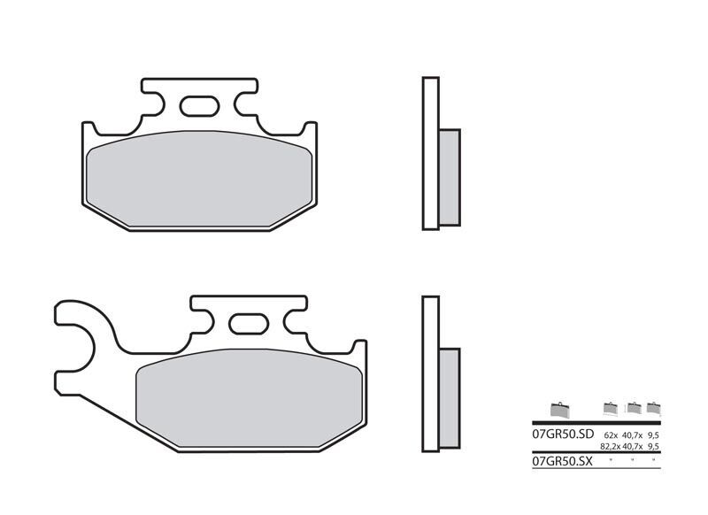 Plaquettes de frein Brembo métal fritté indice SD (07GR50SD)