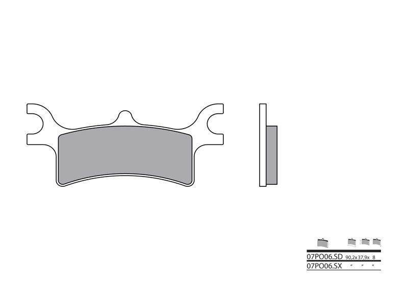 Plaquettes de frein Brembo en métal fritté : 07PO06SD | Quad POLARIS