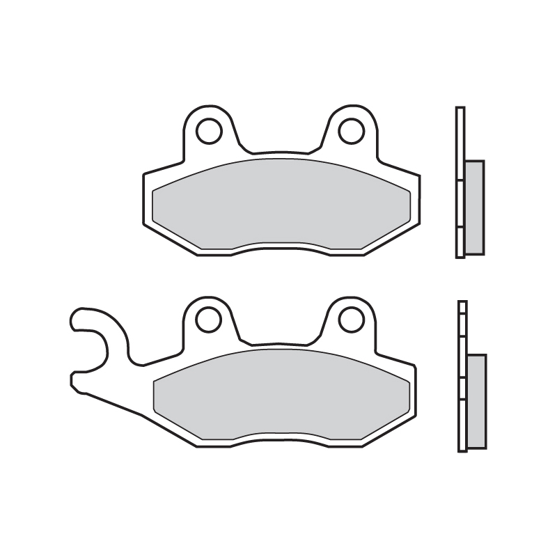 Plaquettes de frein marque Brembo en métal fritté : 07076XS | Maxiscooter