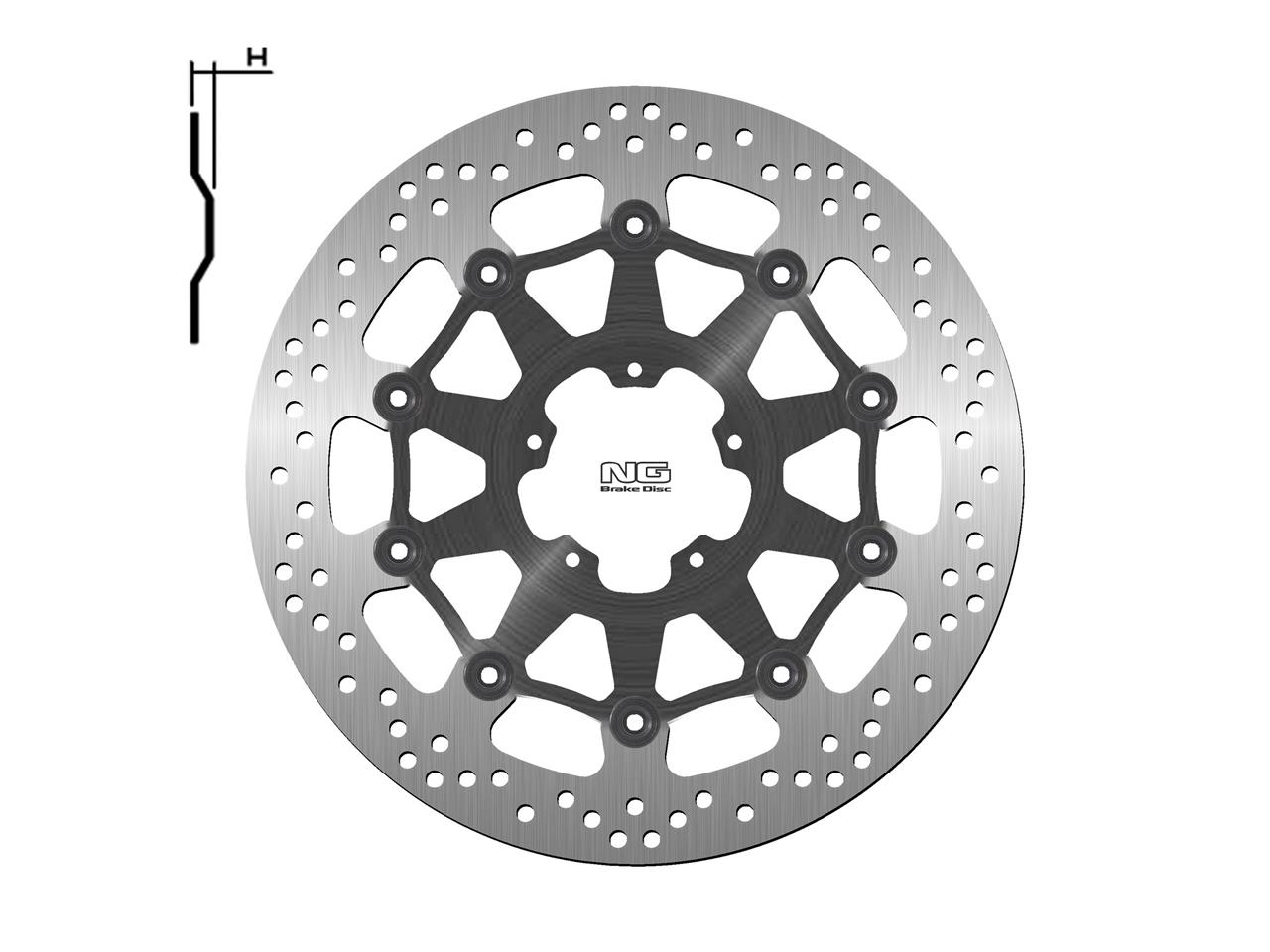 Disque de frein flottant marque Ng Brake Disc 1517 | Compatible Motos DUCATI