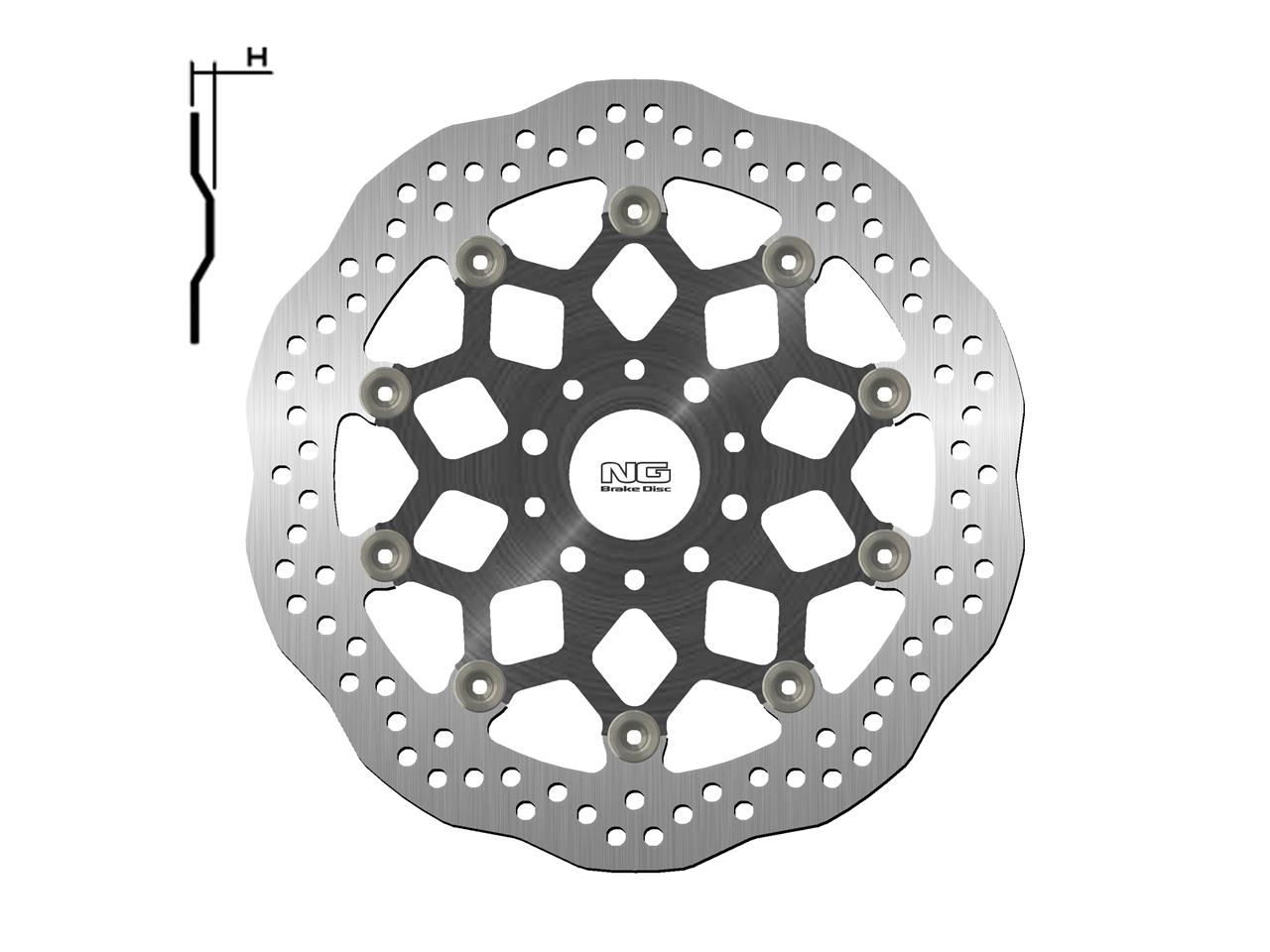 Disque de frein Pétale Flottant 1717XG, marque NG Brake Disc | DUKE ABS 790, L (A2)