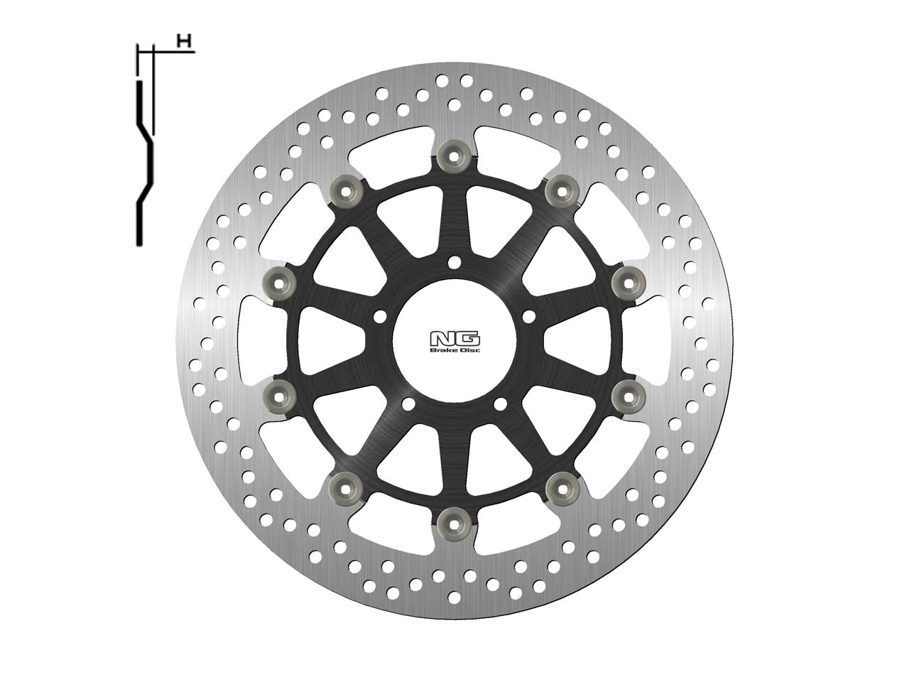 Disque de frein flottant 1796G marque Ng Brake Disc | Compatible Motos DUCATI