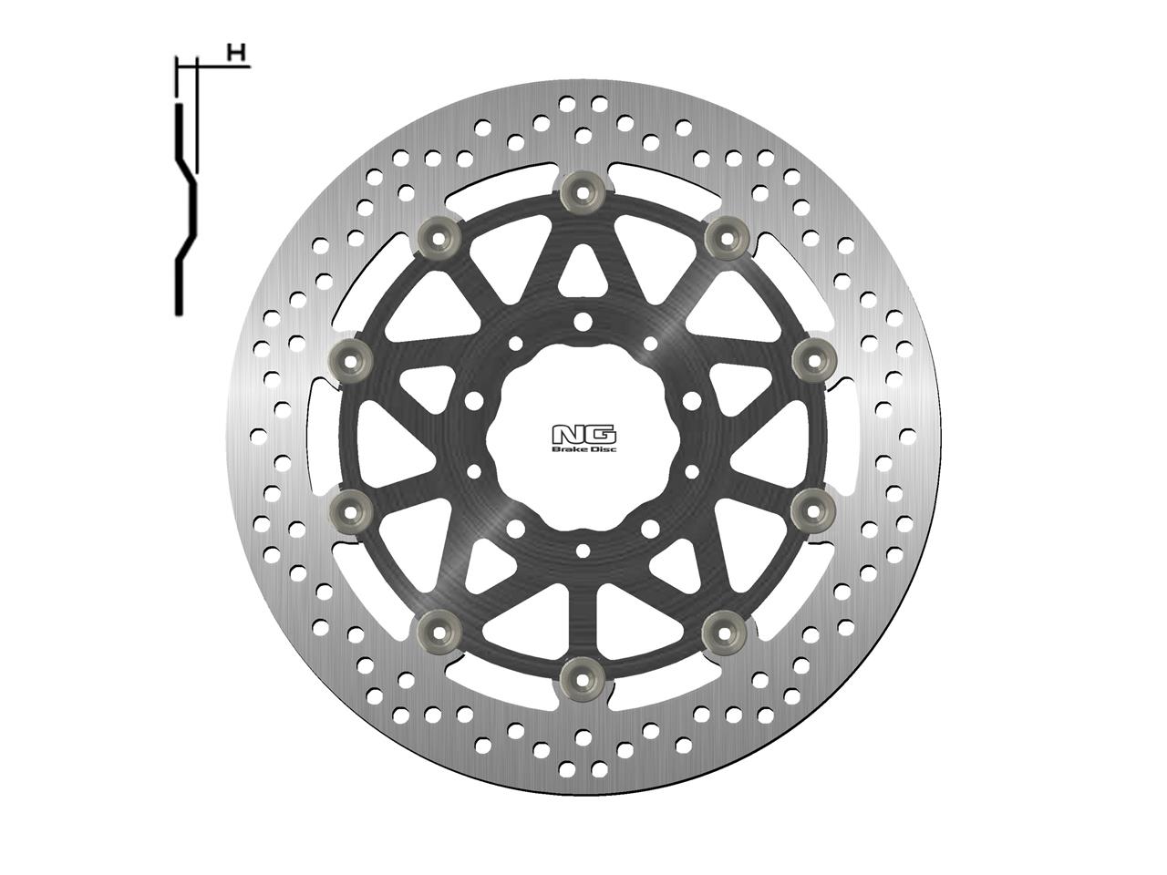 Disque de frein flottant NG Brake Disc 1633G | Z R 1000, ZZR ZX ABS 1400