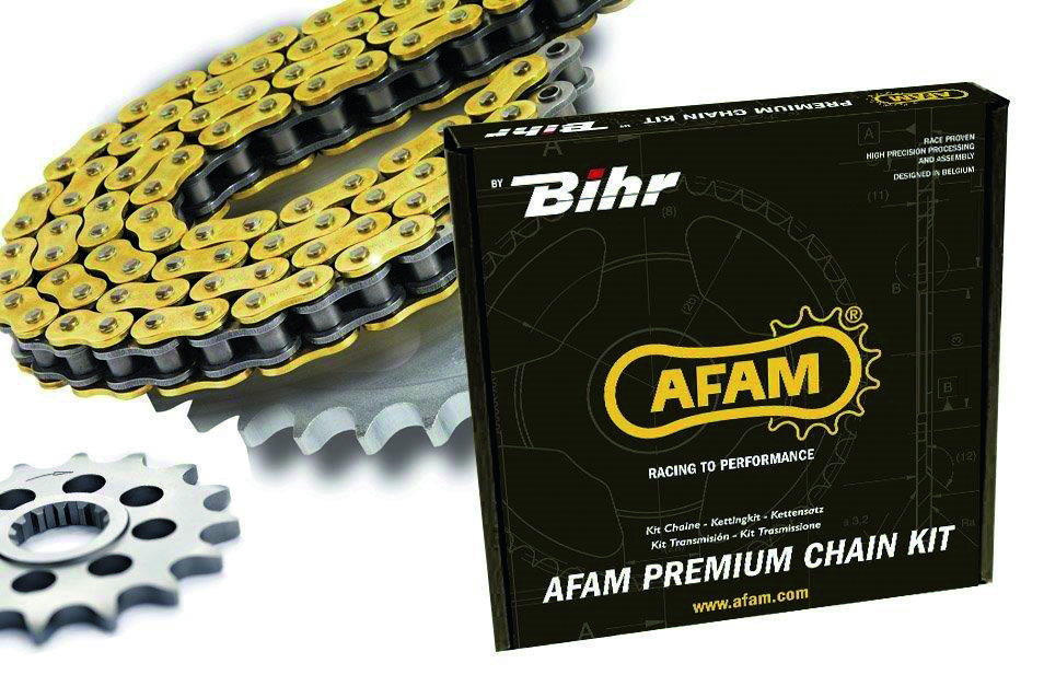 Kit chaîne marque Afam 520 type XLR2 14/38 standard pour couronne standard