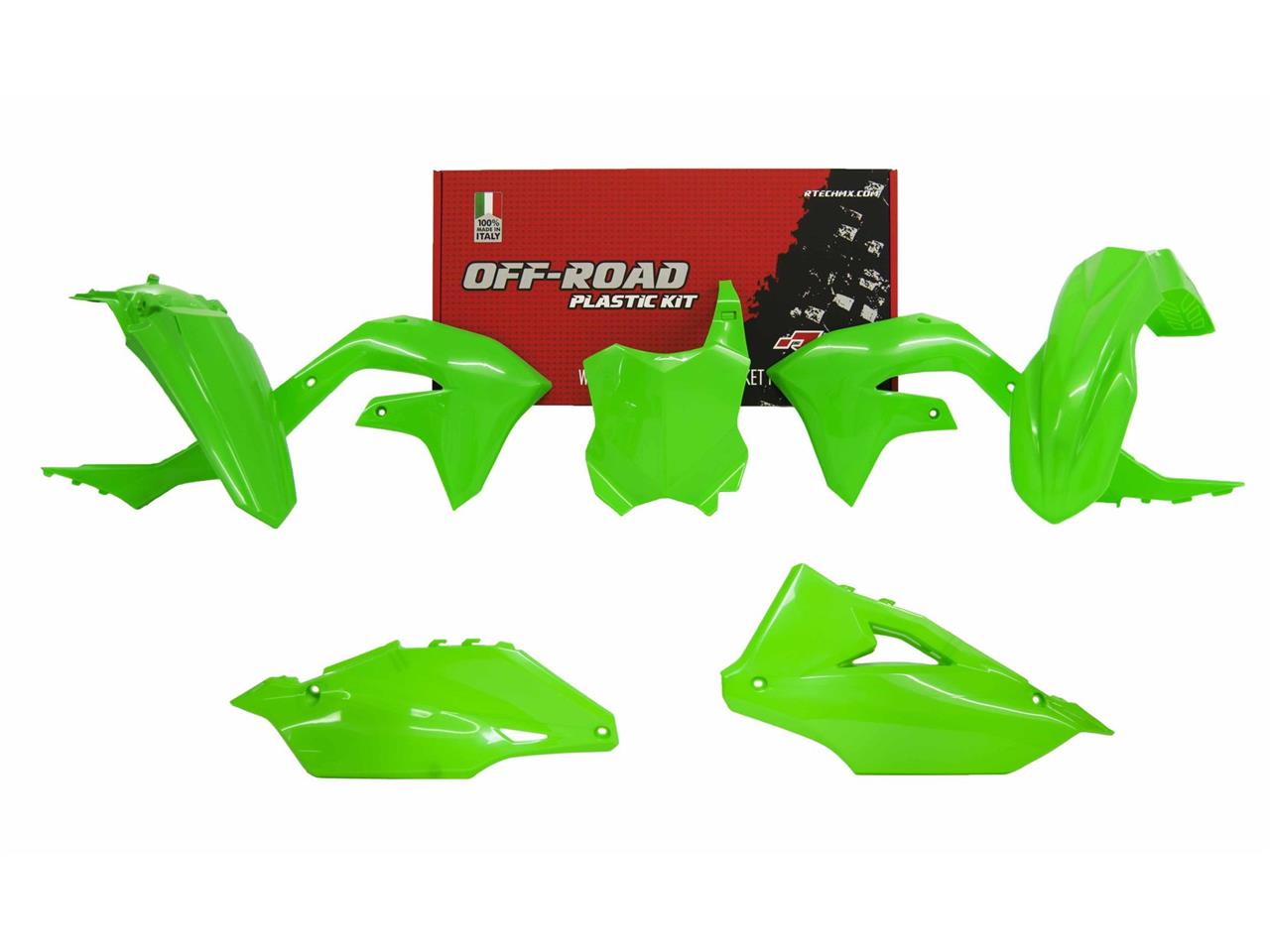 Kit plastique marque RACETECH vert fluo Kawasaki KX450F