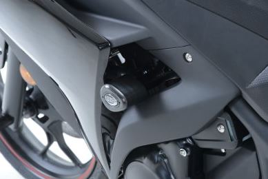 Tampons de protections marque R&G RACING Aero Race version noir Yamaha YZF-R3