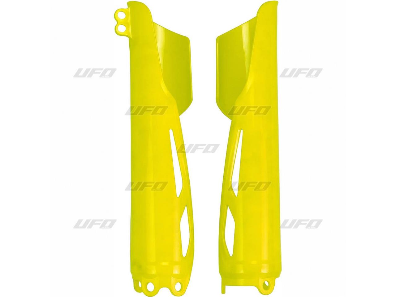 Protège fourche marque UFO jaune fluo Honda CR250/450R-RX