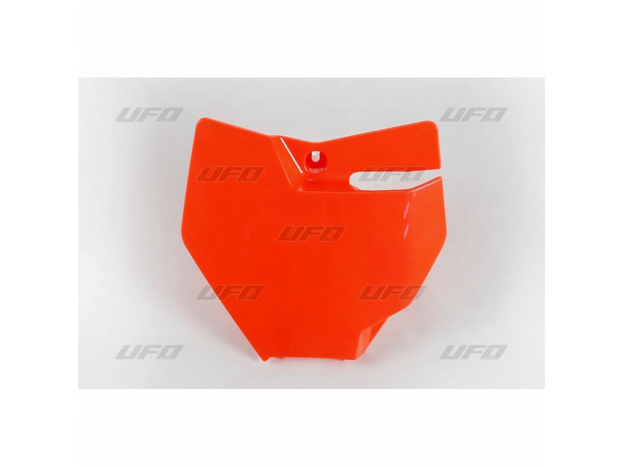 Plaque numéro frontale marque UFO orange fluo