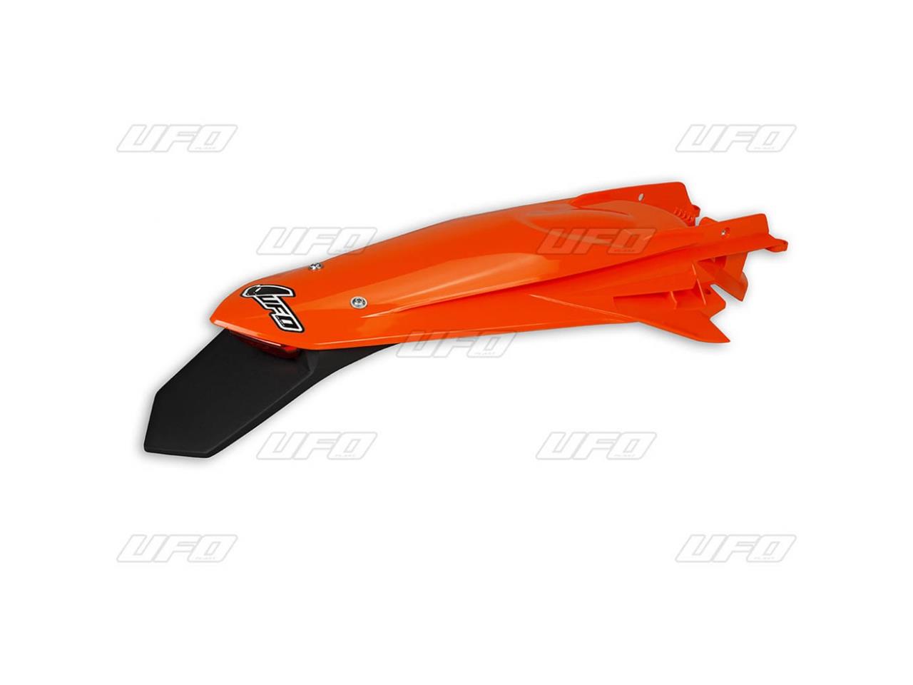 Garde-boue arrière + support de plaque avec feu marque UFO couleur orange fluo