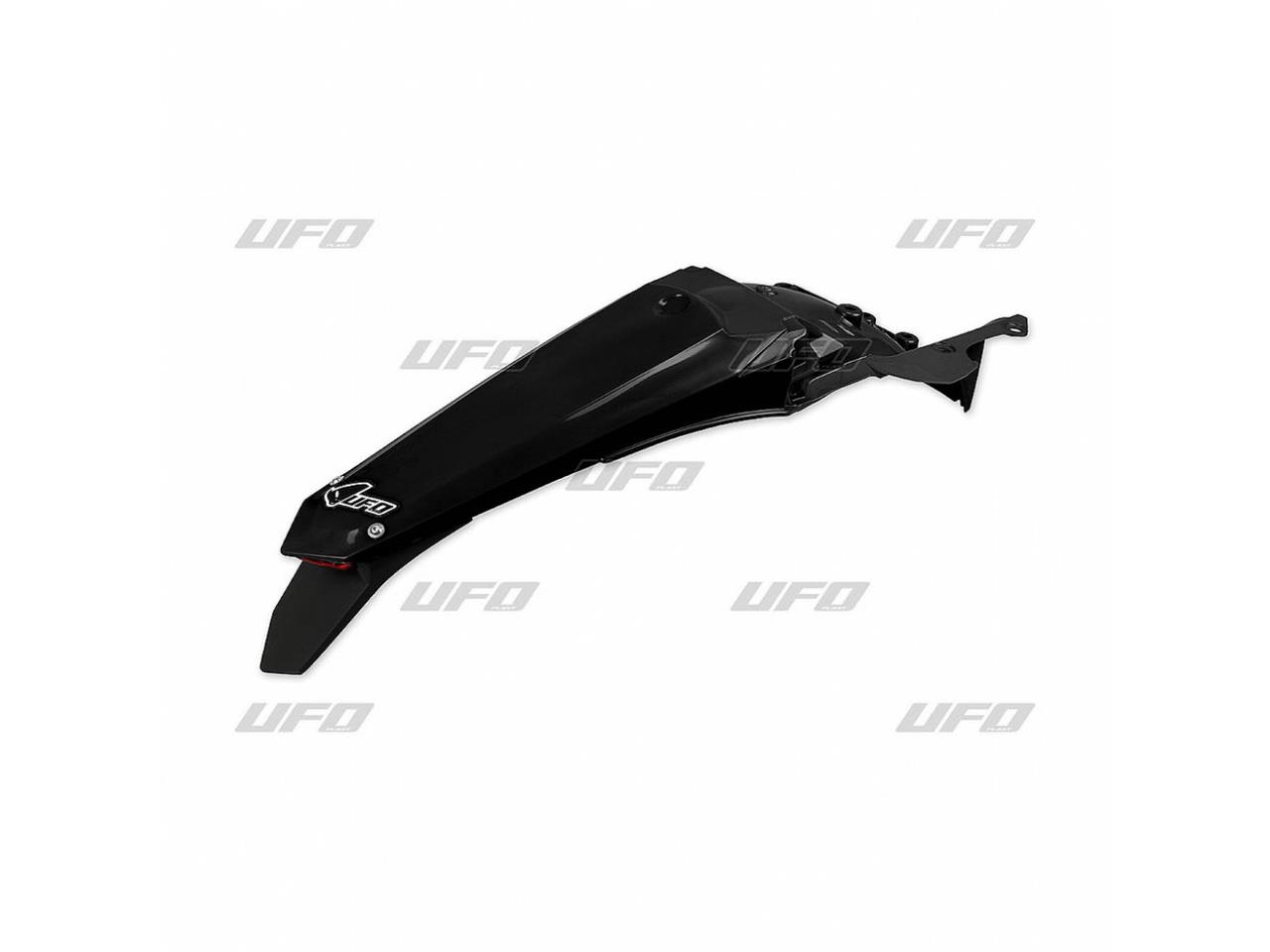 Garde-boue arrière + support de plaque avec feu marque UFO couleur noir
