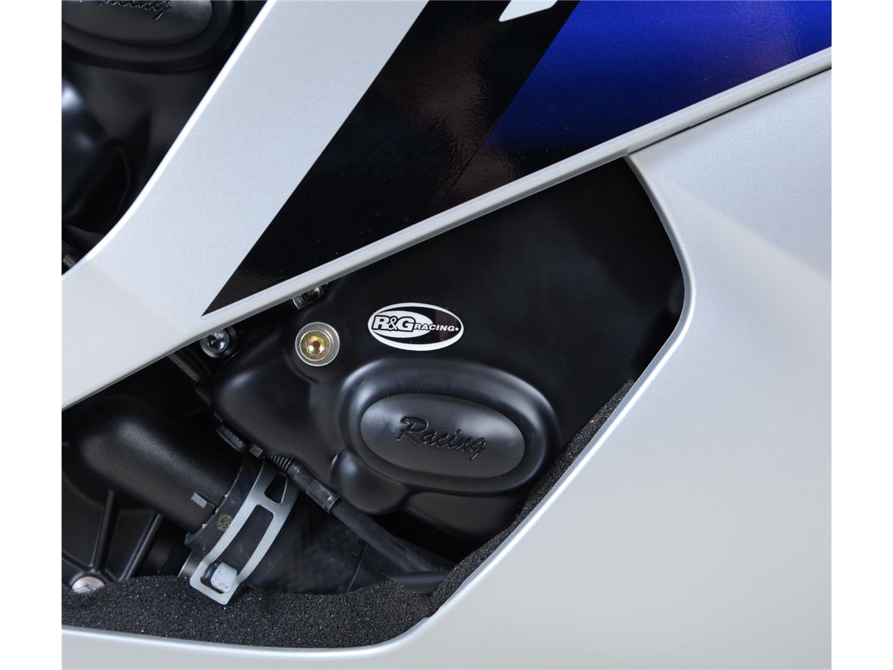 Couvre-carter droit (pompe à huile) marque R&G RACING Race Series noir Yamaha YZF-R6