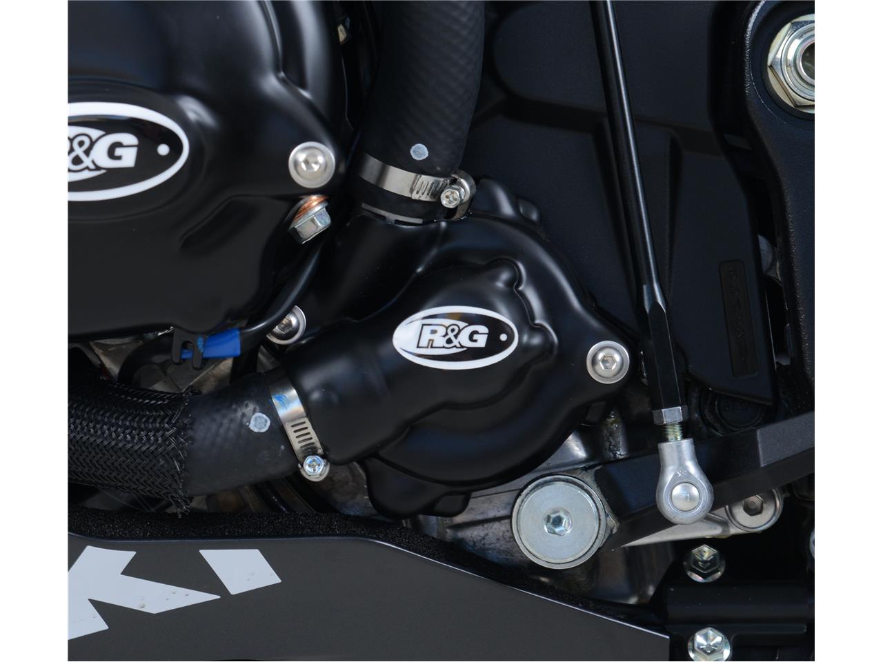 Couvre-carter gauche (pompe à eau) marque R&G RACING noir GSX-R 1000