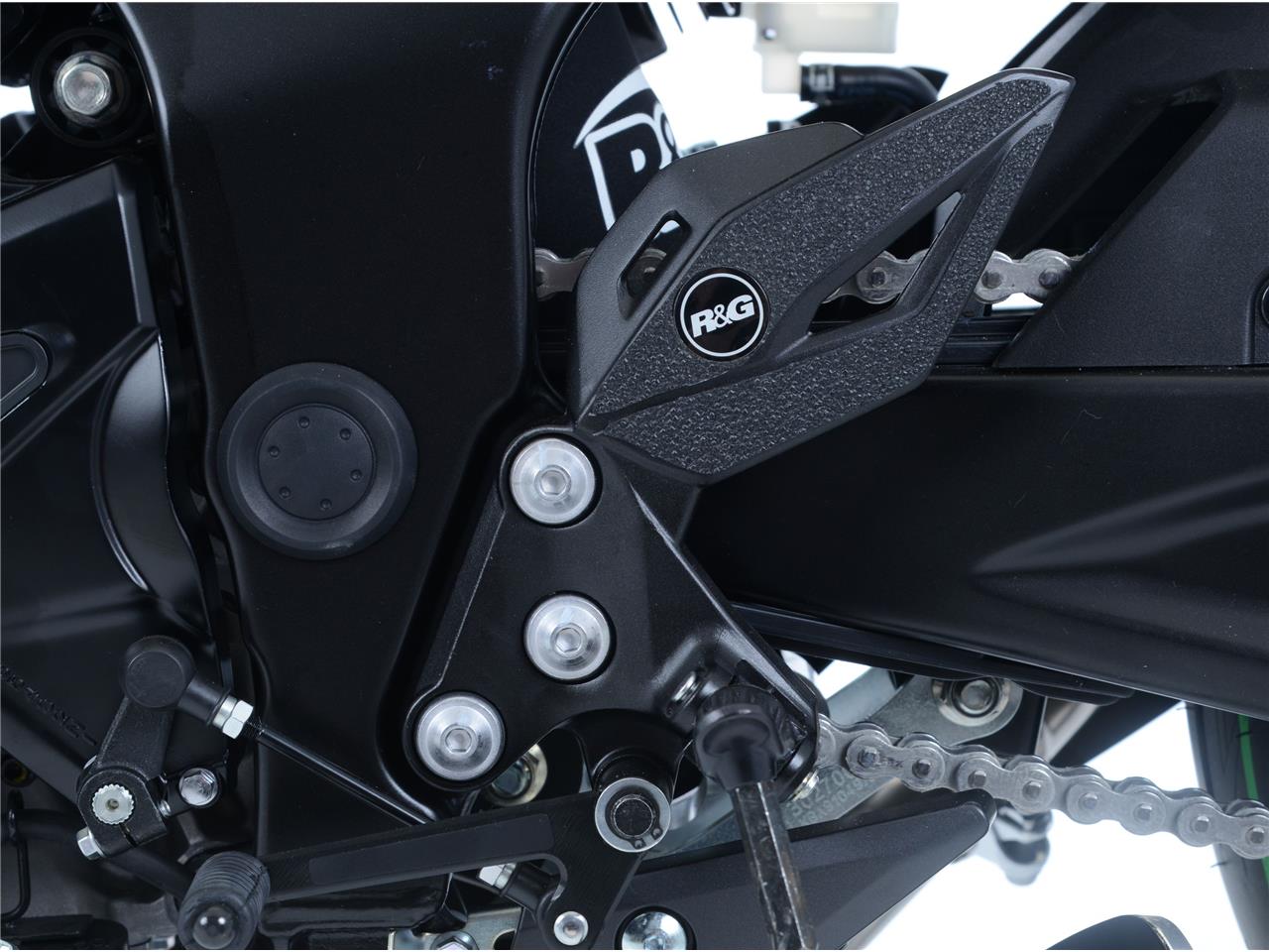 Adhésif anti-frottement marque R&G RACING platine talon noir (5 pièces) Suzuki GSX-S750