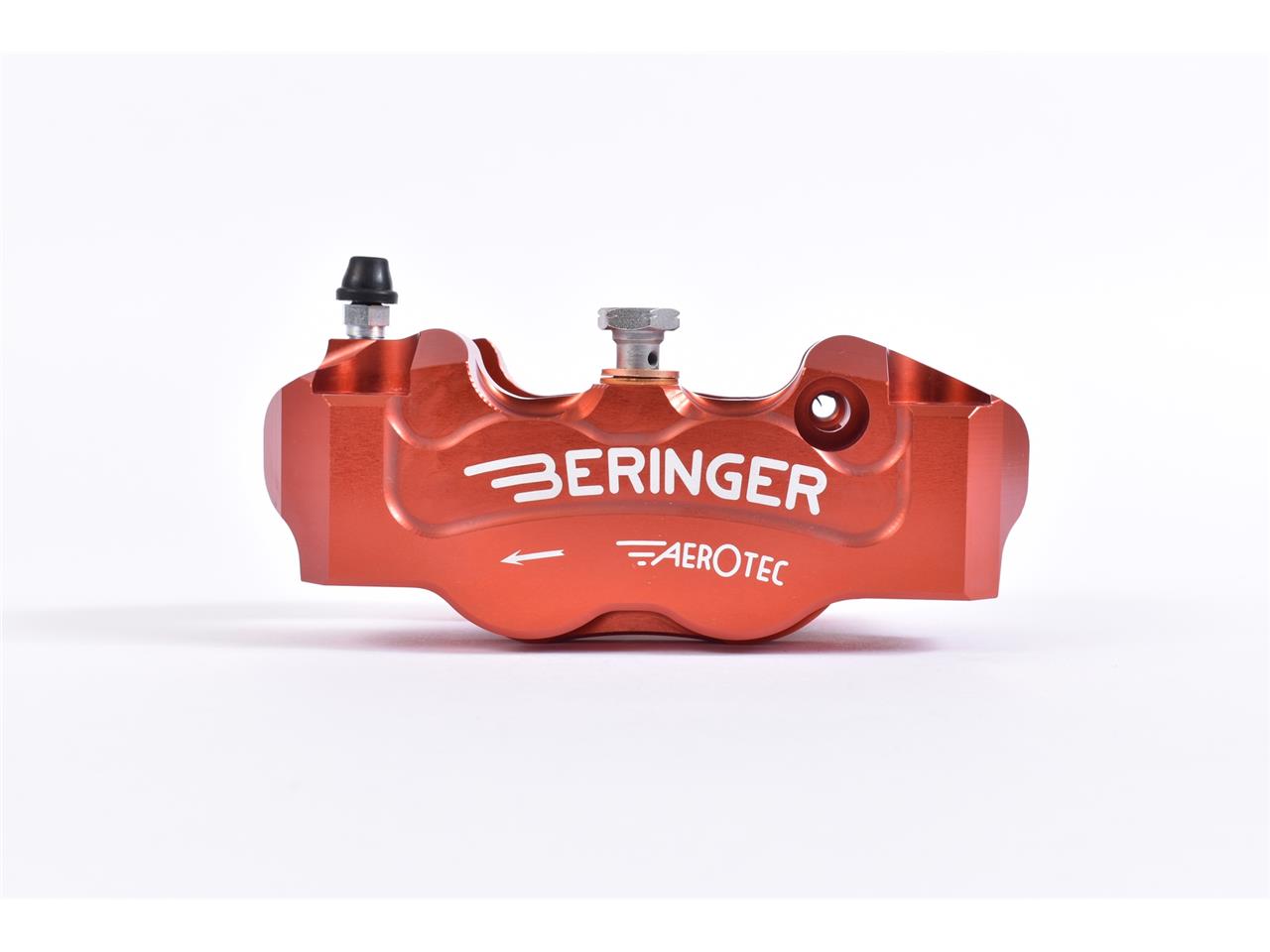 Étrier de frein radial gauche Beringer Aerotec®, 4 pistons Ø32mm, entraxe 108mm, couleur rouge