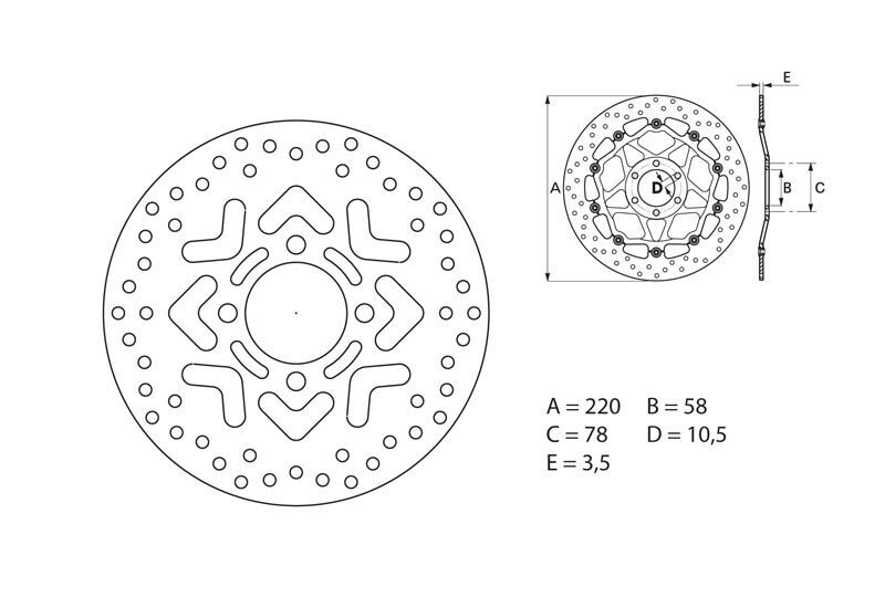 Disque de frein avant fixe Brembo Oro - 68B40759, Prix par disque | PCX 125, SH MODE 125