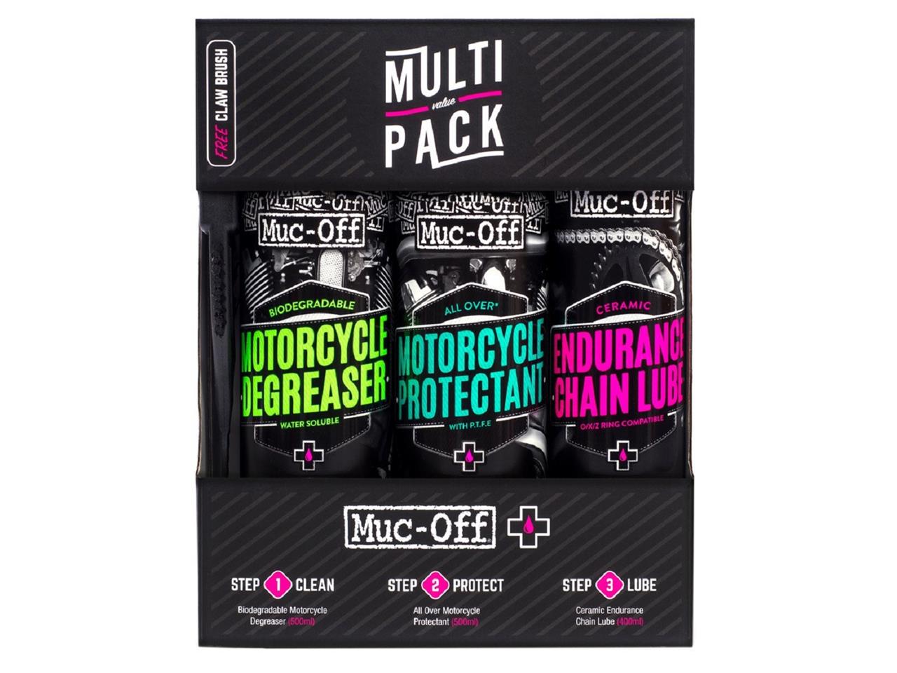 Kit entretien Muc-off Motorcycle Multi Pack