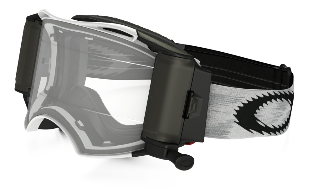 Masque marque Oakley Airbrake MX Race-Ready Roll-Off Matte blanc Speed écran transparent